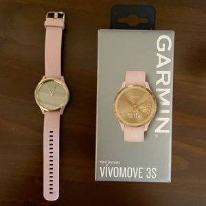 NEW Garmin vivomove 3s Gold with Dust Rose Band